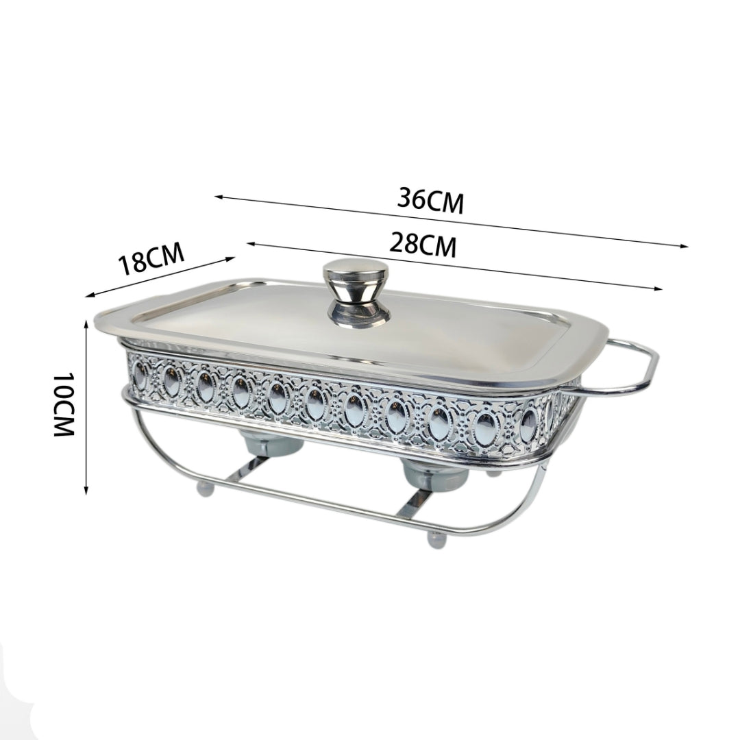 NNEAGS 1.5L Lace Edge Dining Stove Silver Color Portable Dining Cooking Appliance for Kitchen Essential
