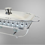 NNEAGS 1.5L Lace Edge Dining Stove Silver Color Portable Dining Cooking Appliance for Kitchen Essential