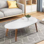 NNEAGS 2X 80x40cm White Living Room Nordic  Coffee Table Simple Modern Home Style