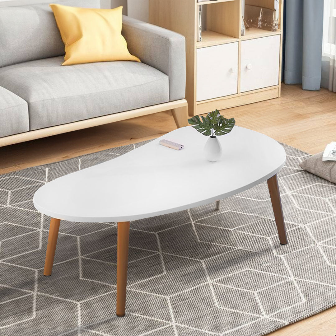 NNEAGS 2X 80x40cm White Living Room Nordic  Coffee Table Simple Modern Home Style