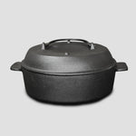 NNEAGS 28cm Cast Iron Dutch Oven Pre-Seasoned Cast Iron Pot with Lid