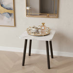SOGA Home & Living Bundle – White Ceramic Table & Bronze Round Mirror Tray Organizer