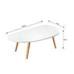 SOGA 80x40cm White Living Room Nordic  Coffee Table Simple Modern Home Style