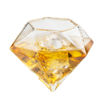 Set of 4 Diamond Whiskey & Wine Glasses 10oz - Wine, Whiskey, Water, Diamond Shaped, Diamonds Collection Sparkle Patented Wine Savant - Stands Alone, Or on Stand