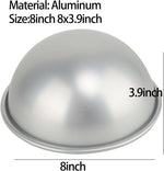 8Inch Dome Cake Pan Hemisphere Cake Pan Sport Ball Baking Mold, Half Sphere, DIY Birthday Cakes