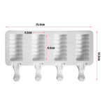 8 Hole Silicone Ice Cream Mold Magnum Silicone Mold DIY Fruit Juice Ice Pop Cube Maker Ice Tray Popsicle Mould Baking Accessorie