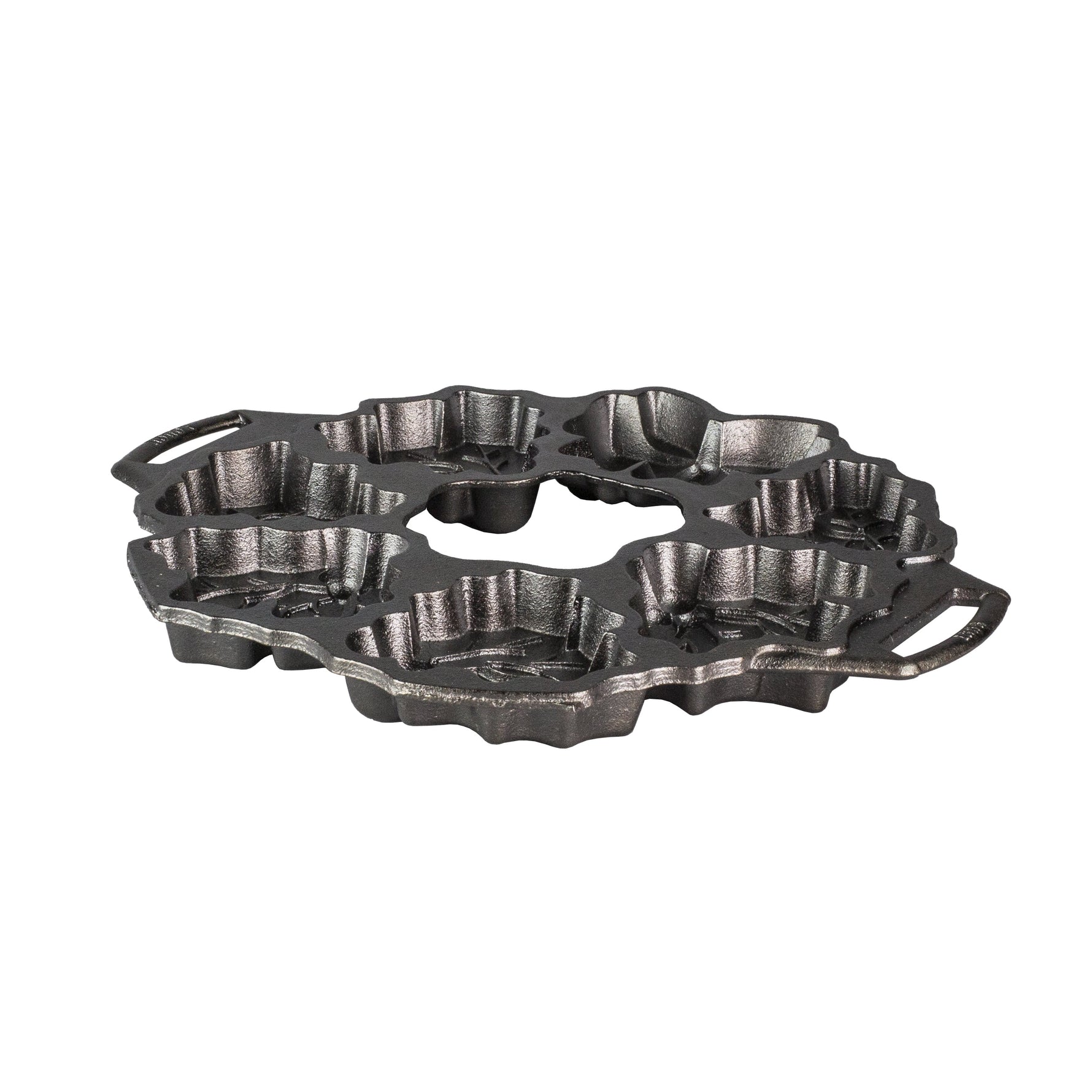 Cast Iron Seasoned Cast Iron Holiday Wreath Pan