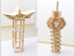 Log Construction Wooden Puzzle Assembling Building Block Toy
