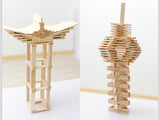 Log Construction Wooden Puzzle Assembling Building Block Toy