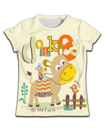 Children T-shirt Clothes Casual Soft T-shirt Cute Cat Cartoon Pattern
