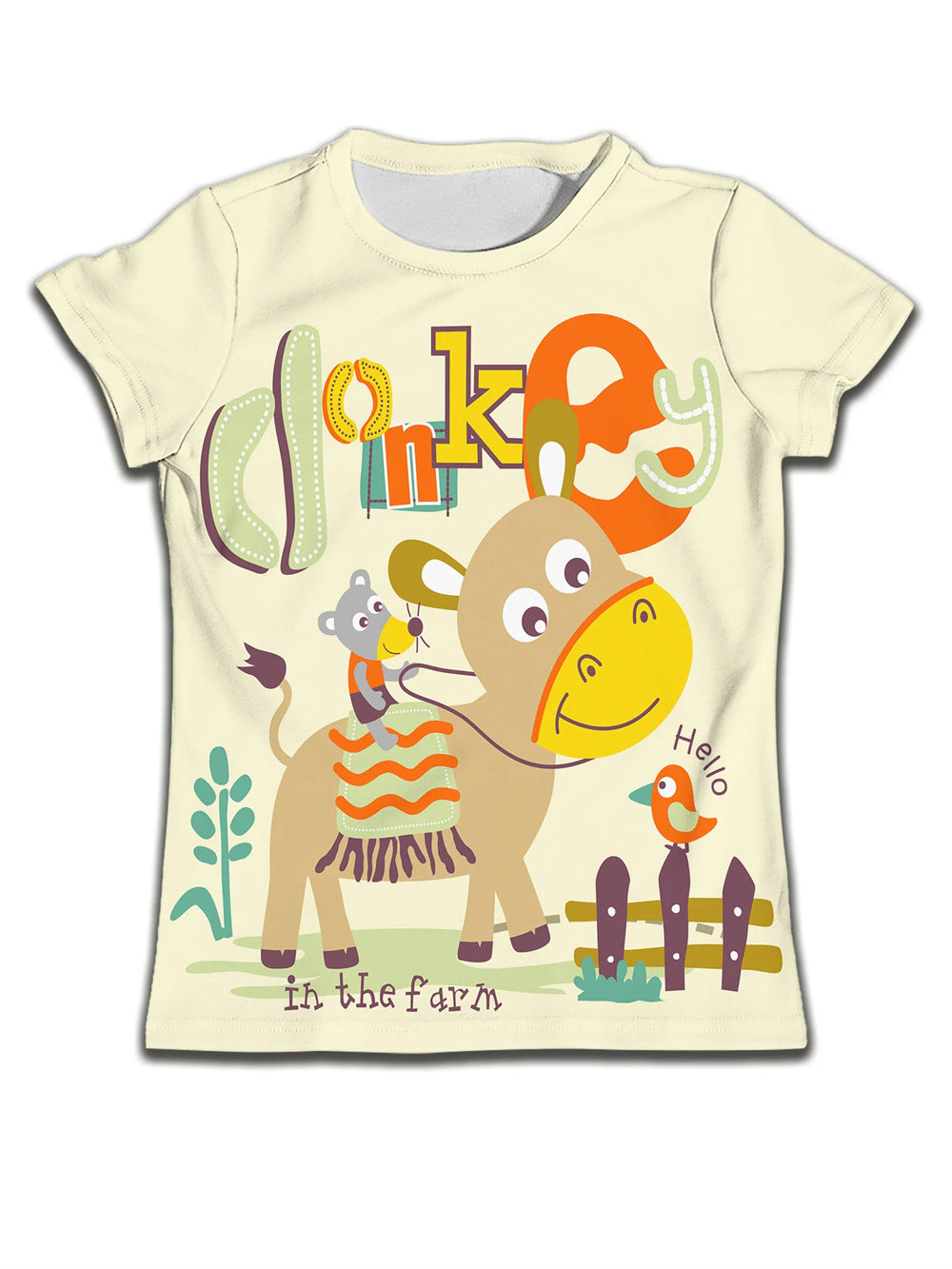 Children T-shirt Clothes Casual Soft T-shirt Cute Cat Cartoon Pattern