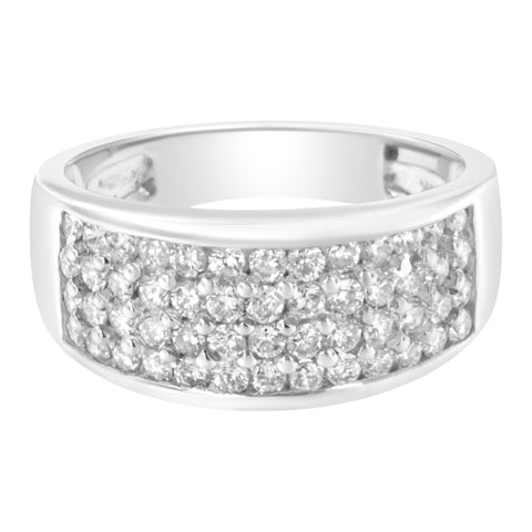 14K White Gold Round Cut Diamond Ring (1.0 Cttw, H-I Color, SI2-I1 Clarity)-0