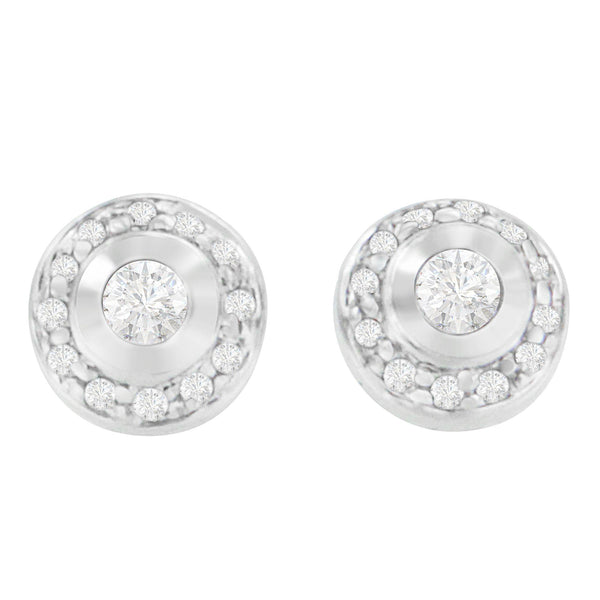 14K White Gold 1/3 cttw Round Cut Diamond Earrings (H-I, SI2-I1)-0