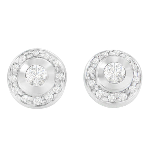 14K White Gold 1/3 cttw Round Cut Diamond Earrings (H-I, SI2-I1)-0
