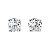 14K Gold 3.0 Cttw Lab Grown Diamond Solitaire Stud Earrings