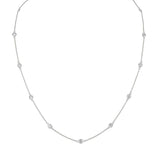 14K Gold Diamond Station Necklace (1 1/10 cttw, H-I Color, VS2-SI1 Clarity)-0