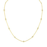 14K Gold Diamond Station Necklace (1 1/10 cttw, H-I Color, VS2-SI1 Clarity)-1