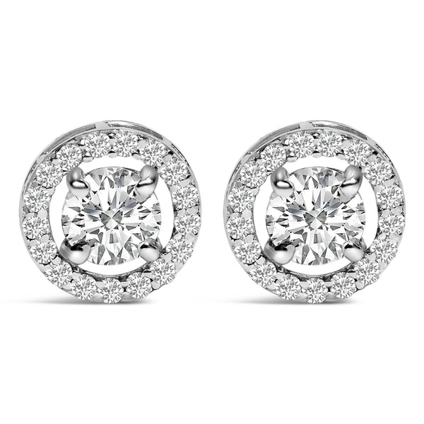 Men's 14K White Gold 1 3/4 Cttw Lab Grown Diamond Halo Cufflink-0