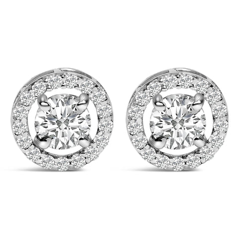 Men's 14K White Gold 1 3/4 Cttw Lab Grown Diamond Halo Cufflink-0