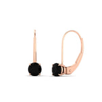 1 Carat Round Diamond Lever Back Earrings