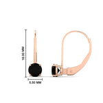 1 Carat Round Diamond Lever Back Earrings