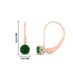 1 Carat Round Diamond Lever Back Earrings