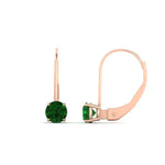 1 Carat Round Diamond Lever Back Earrings