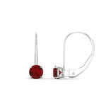 1 Carat Round Diamond Lever Back Earrings