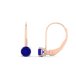 1 Carat Round Diamond Lever Back Earrings