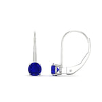 1 Carat Round Diamond Lever Back Earrings