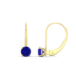 1 Carat Round Diamond Lever Back Earrings