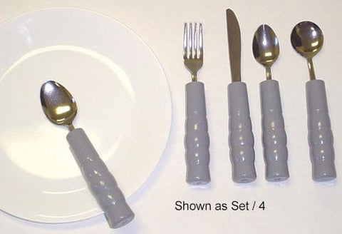 Weighted Utensils Set/4 Tea & Soupspoon Fork & Knife-0