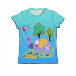 Children T-shirt Clothes Casual Soft T-shirt Cute Cat Cartoon Pattern