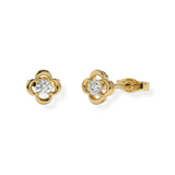 14K Solid Gold Diamonds Small Earrings Stud-0