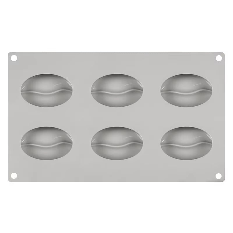 DIY Coffee Bean 6 Forms Mousse Cake Mold Silicone Pastry Molds for Baking French Dessert Cake Decorating Tools