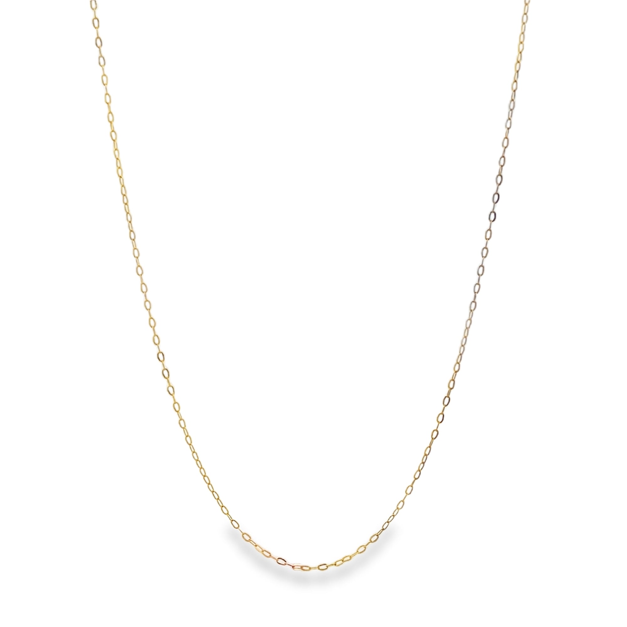 14K Solid Gold 1mm Rolo Chain