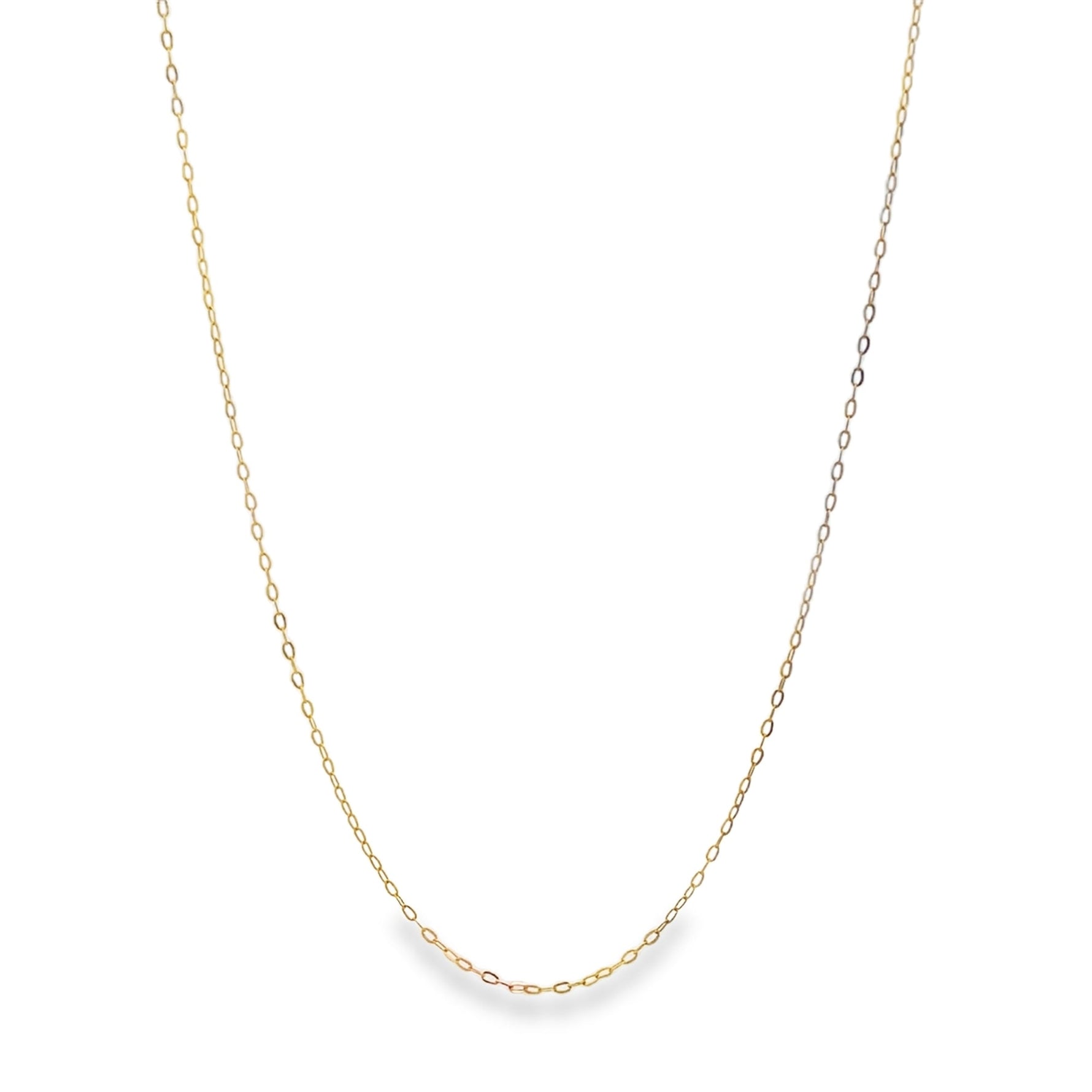 14K Solid Gold 1mm Rolo Chain
