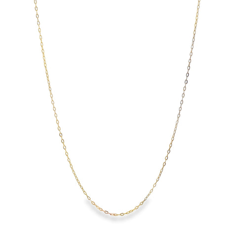 14K Solid Gold 1mm Rolo Chain