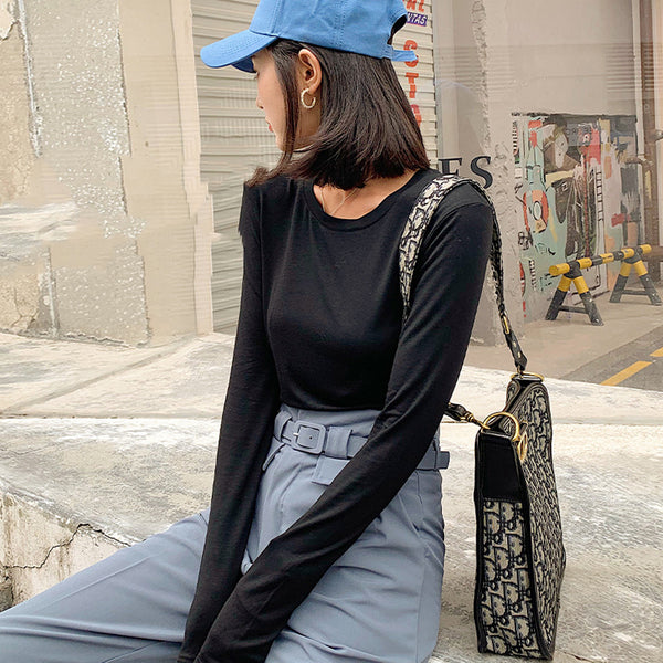 Basic Crew Neck Long Sleeve Shirt