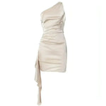 Crossbody Sleeveless Slim Fit Dress