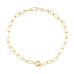 18K Gold-Filled Paper Clip Chain Necklace
