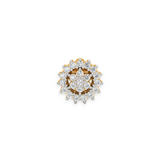 18K Solid Gold Flower Diamond Nose Pin-0
