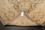 8x10 Olive Green, Beige Hand Knotted 100% Wool Peshawar Traditional Oriental Area Rug-4