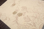 6' x 9' Hand Knotted Tamarian 100% Wool Tibetan Transitional Oriental Area Rug Ivory, Olive Green Color-3