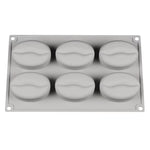 DIY Coffee Bean 6 Forms Mousse Cake Mold Silicone Pastry Molds for Baking French Dessert Cake Decorating Tools