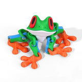 3D Printed Frog Ornament Joint Movable Non-Magnetic Model Cute Simulation Animal Figurine Desktop Frogs Handicraft Decoration