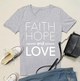 Faith hope and love T-shirts women