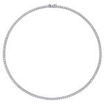 12.5 ct. DEW Created Brilliant Sapphire Tennis Necklace - 14K Gold Overlay