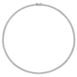 12.5 ct. DEW Created Brilliant Sapphire Tennis Necklace - 14K Gold Overlay