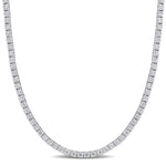 12.5 ct. DEW Created Brilliant Sapphire Tennis Necklace - 14K Gold Overlay